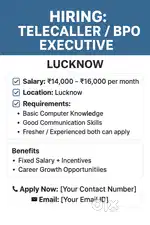 Hiring: Telecaller / BPO Executive – Lucknow