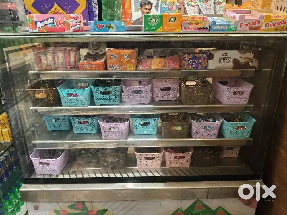 Stainless steel display fridge