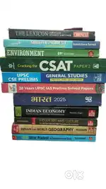 UPSC books of Economics, geography, Art and culture, India year book