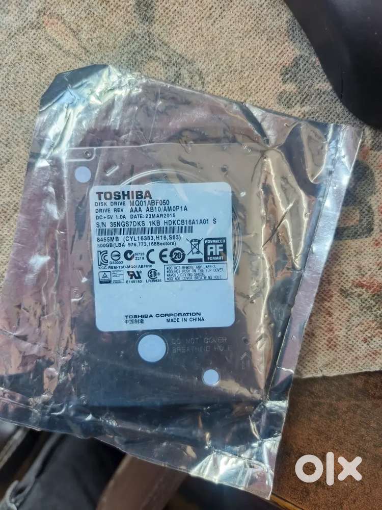 500gb laptop hard disc Toshiba brand