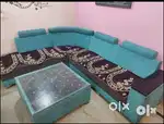 L shape right corner sofa with center table