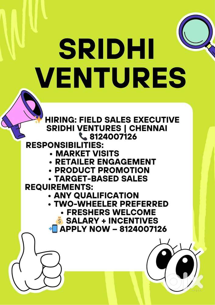 Urgent Opening: Field Sales Executive (Chennai)