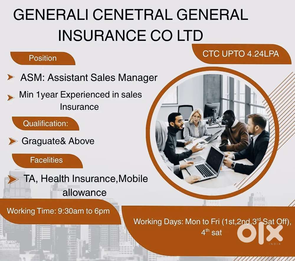 Nagpur-ASM-Generali central-Min 1 exp-CTC max upto 4.24