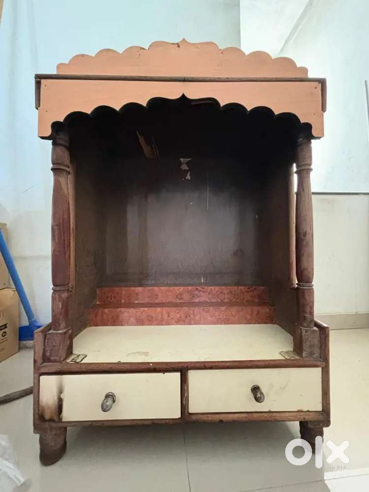 Wooden mandir,2 computer table, shoo cabinate