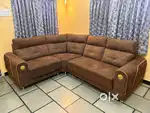 Sofa L shape Brown Color