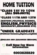 Home tuition by experience teacher