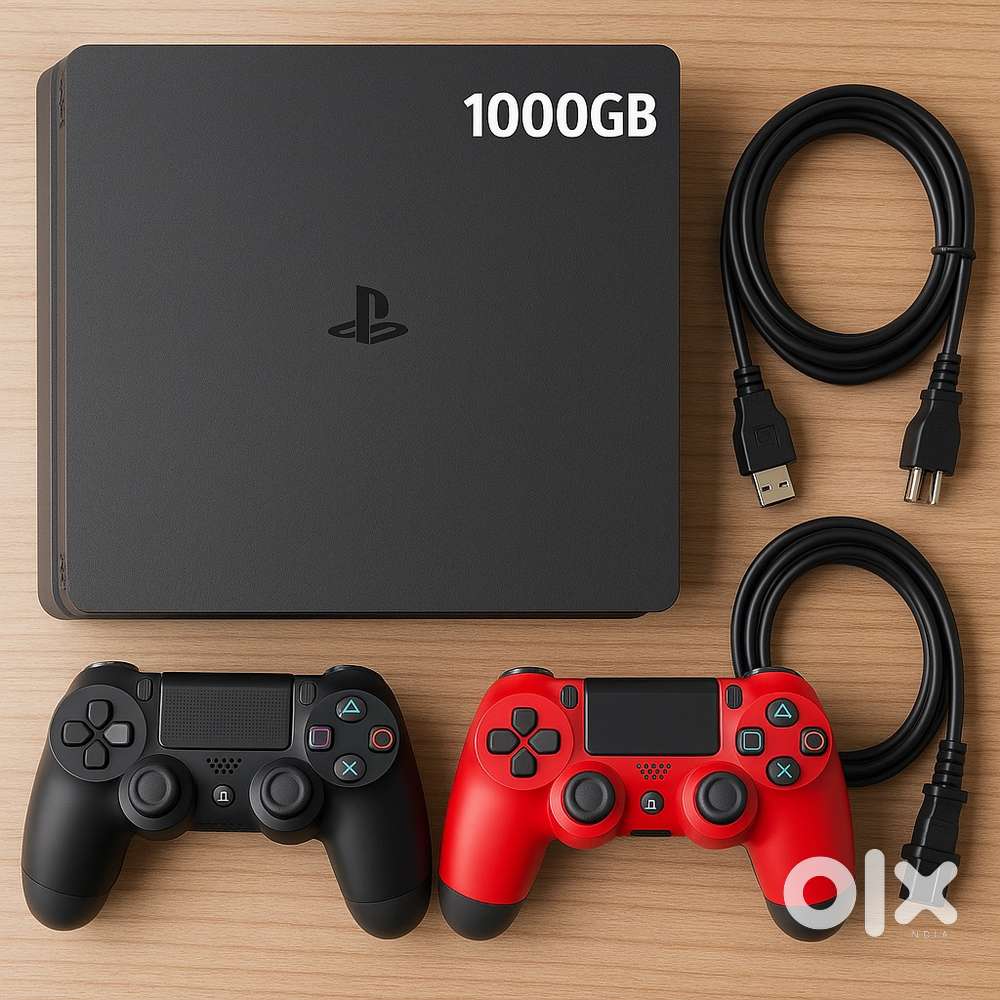Sony Playstation PS4 (Black) 1000GB Excellent Condition 2 Controllers