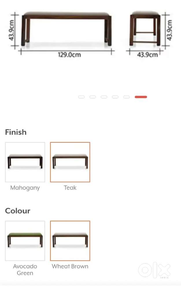 Wooden bench for dinning or living room