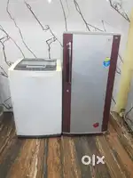 Lg 200 ltrs single door refrigerator and lg washing machine