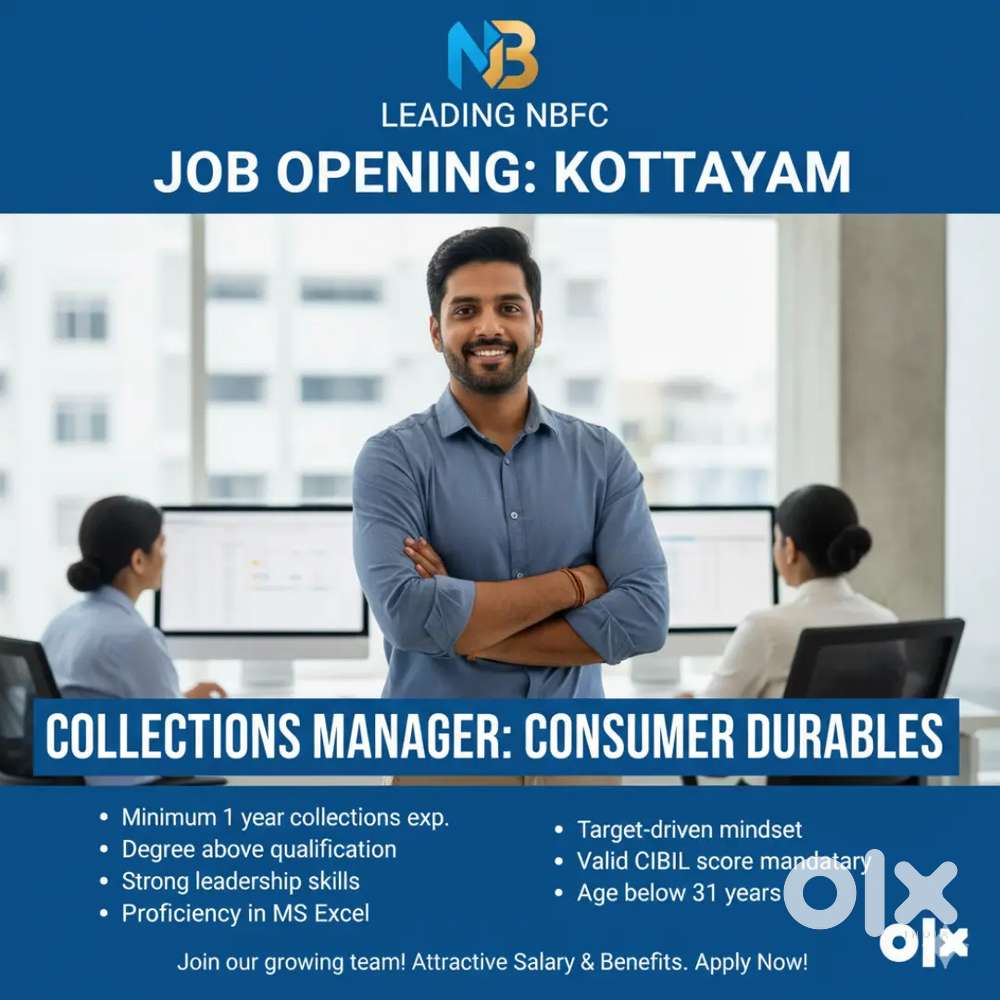 Leading NBFC seeks  Collection/Recovery manager for Kottayam location