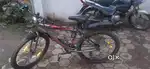 Only 1month used cycle with lock and bottle stand