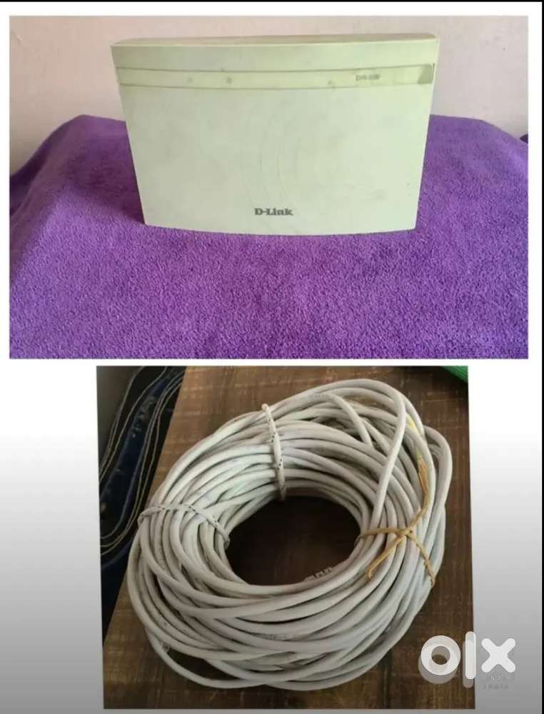 Dlink wifi router and 30 m wifi cable  CAT 6 CABLE