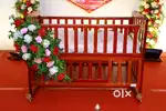 First Cry Baby Hug- Unused Wooden Baby Cradle with Rocker ( തൊട്ടിൽ )