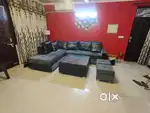 L-Shape 8-Seater Sofa with Center Table & 2 Stools