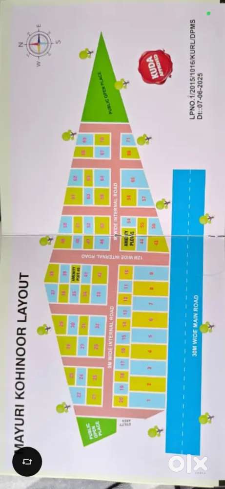 4.8 Cents plot No 62, DTCP Approved Layout in Kurnool MUNICIPAL CORP