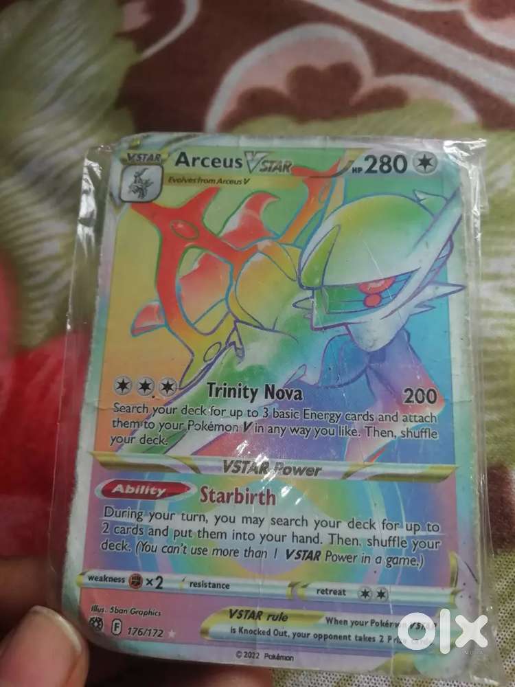 Pokemon card arceus V star 176 /172 we are selling immediately