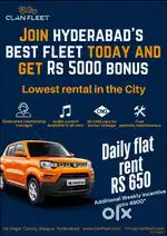 Wanted uber cab Driver @clan fleet