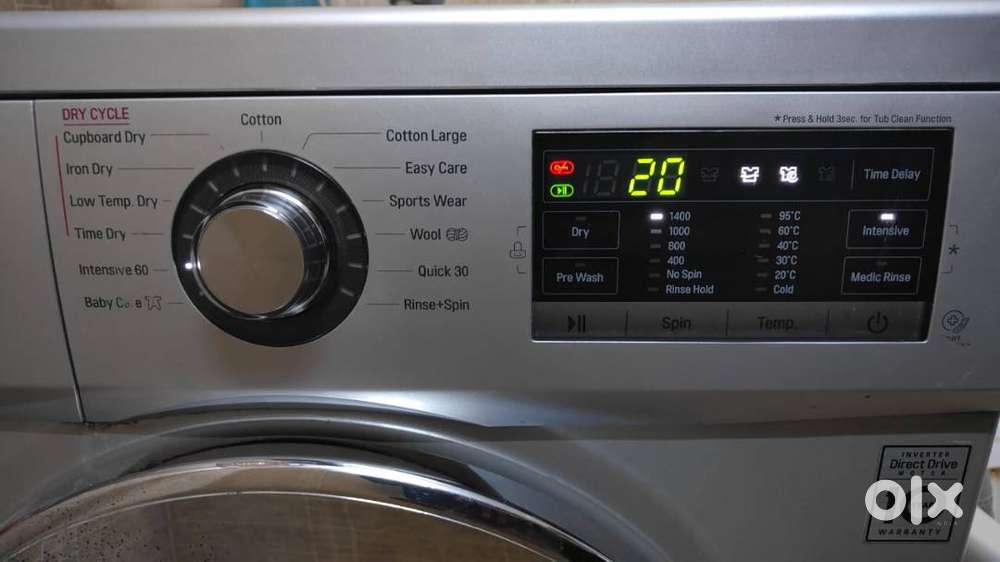 LG Washing Machine 8 KG Front Load Cupboard Dry