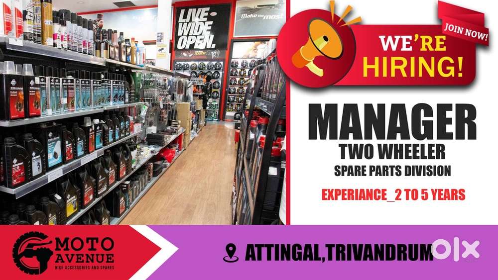 Manager Required Two Wheeler Spare Divition