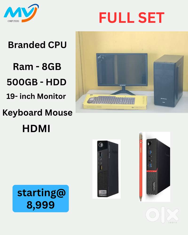 Same day delivery  CPU -  Ram - 8GB DDR3  Hard Disk - 500GB