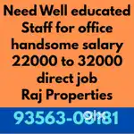 Required office staff for.real.estate office sirhind road