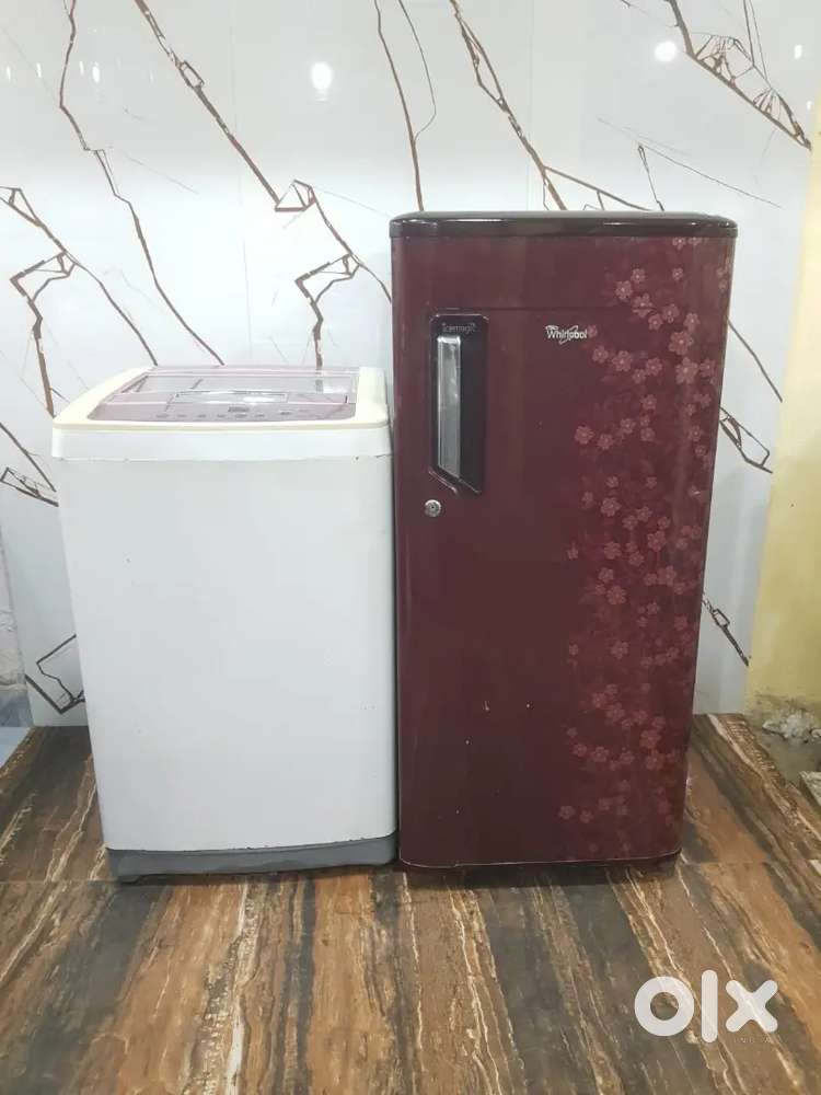 Whirlpool single door refrigerator nd lg top load washing machine #£