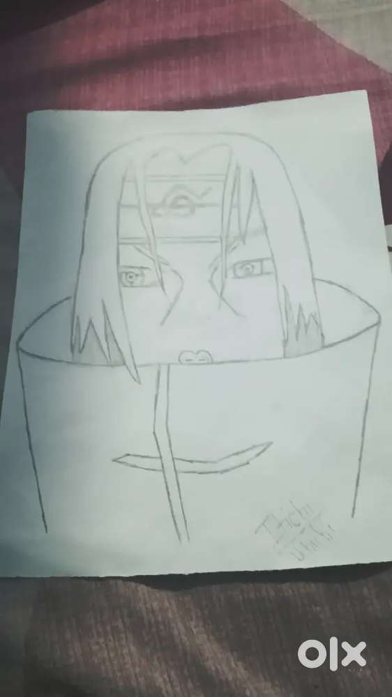 Itachi uchile anime drawing for anime fan