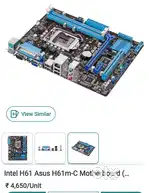 Asus(h61) motherboard+i3(3rd gen)+fan+2gb ram.
