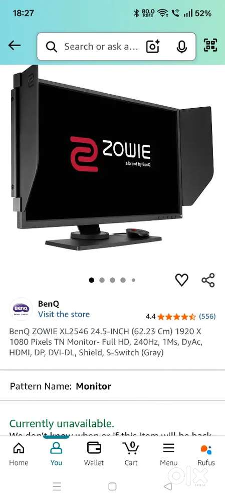 Gaming Monitor BenQ Zowie KL2546
