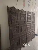 Antique heavy wood partition