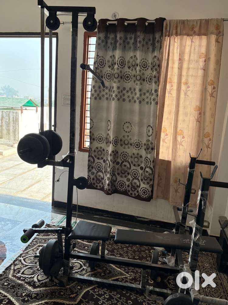 All gym equipment all in one bench with total 110kg weight