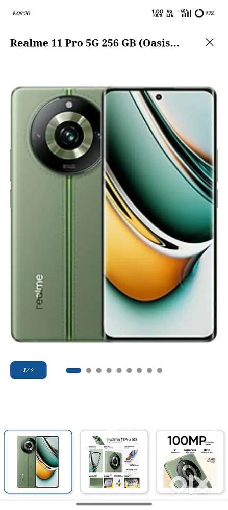 Realme 11pro+ 5g phone new connection  12 gb ram 256 internal h