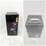 LG blue colour flower model and whirlpool gry colour top load with
