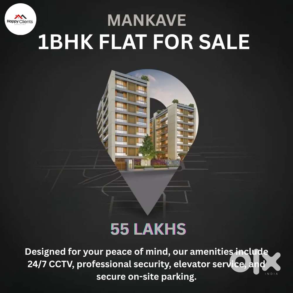 MANKAVE 1BHK FLAT FOR SALE:55 LAKHS