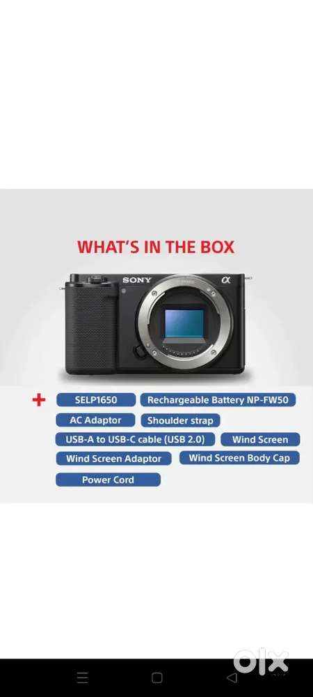 Sony ZV-E10 Mirrorless Camera – Excellent Condition  Barely used