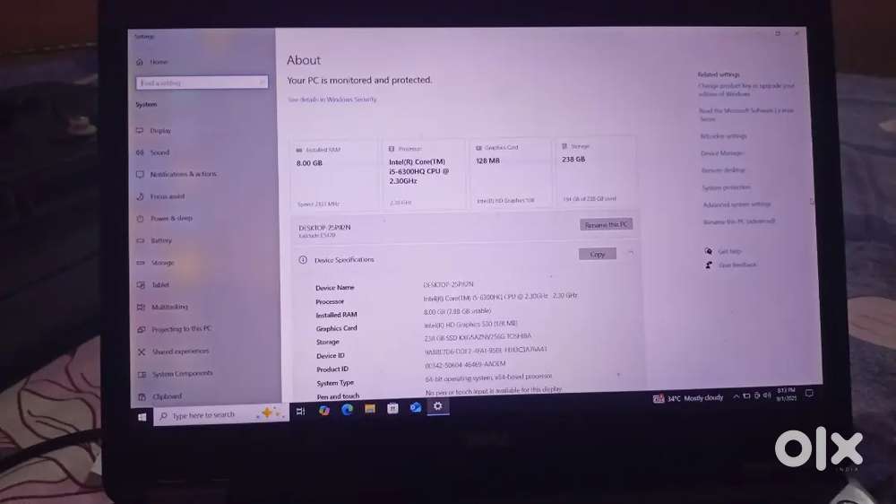 Dell latitude E5470 laptop