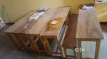 Desk and bench
