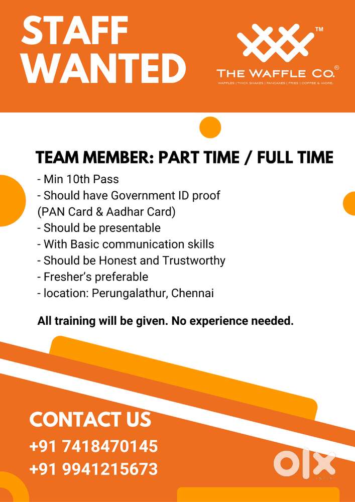 Team member in waffle store