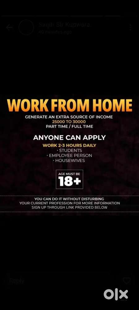 Work from home opportunity! Earn money online with flexible timings.