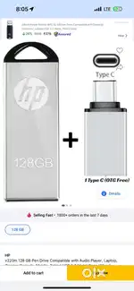 Hp pendrive 128gb
