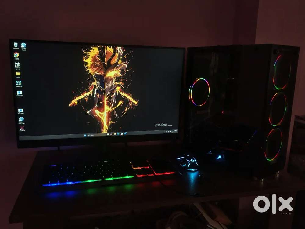 Gaming PC  Ryzen 5 3400G  GTX 1650 GDDR6  32” Lenovo Monitor  RGB