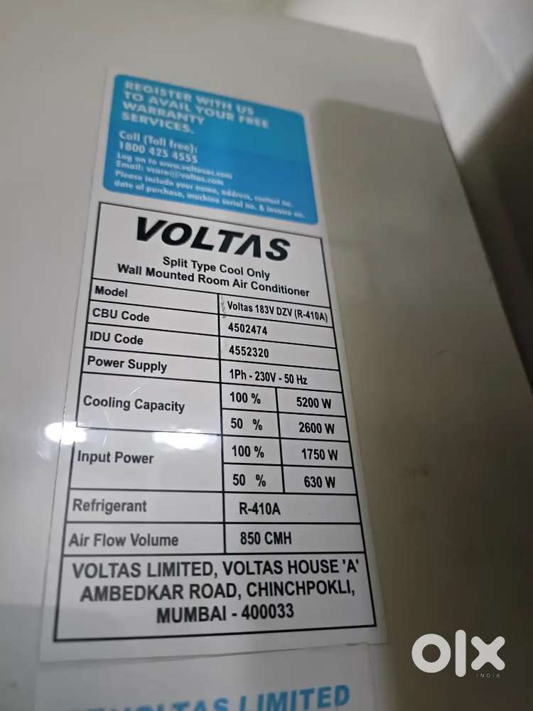 1 Onida 1.5 split AC copper, 1 voltas 1.5 ton inverter AC copper
