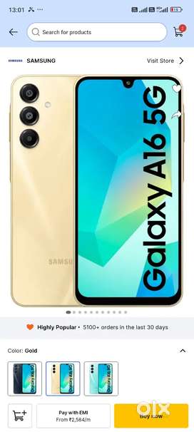 Brand New Samsung Galaxy A16 (128GB/6GB) – Unopened Box – Just ₹12,500