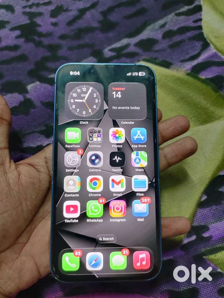 Iphone 13 with box and cable battery health 82