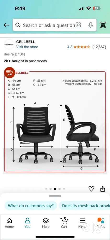 Computer chair for 3000rs