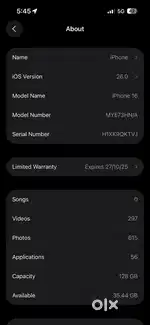 Iphone 16 128 GB