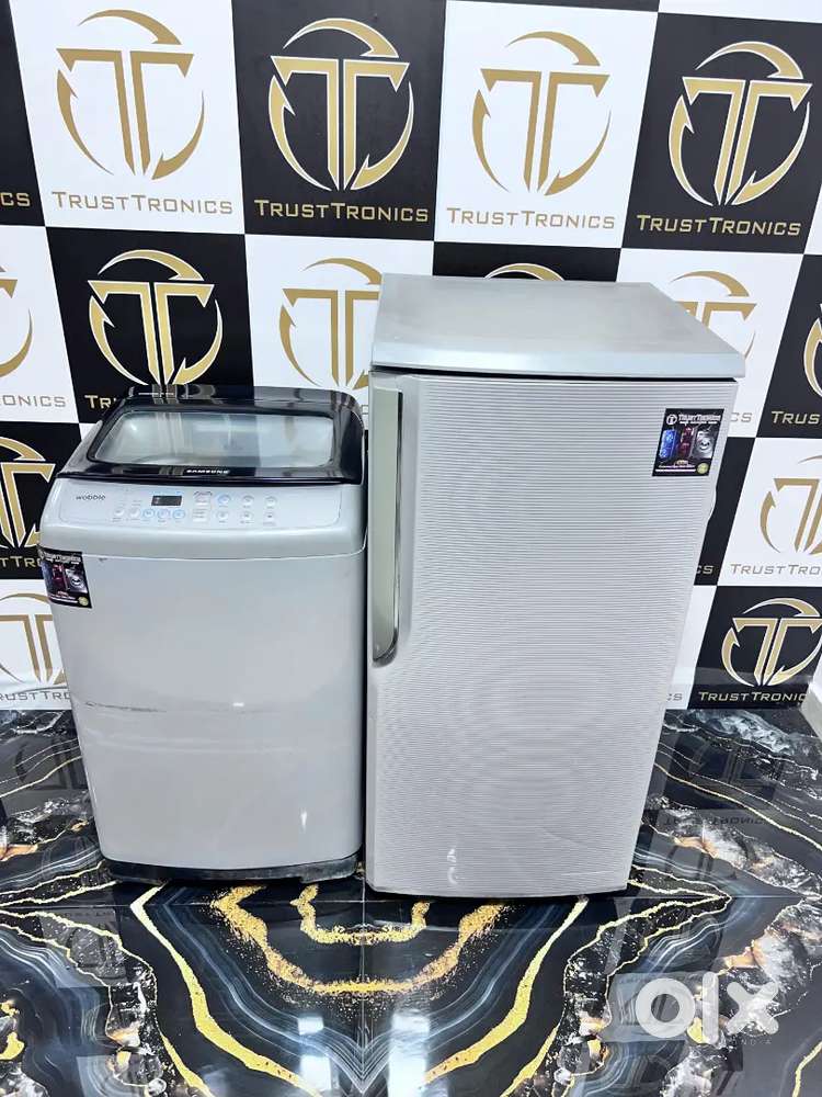 Grey 190ltr refurbished samsung fridge & 6.2kg washing machine