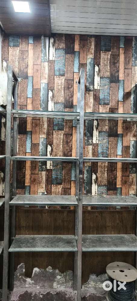 Steel Racks Furniture with Glass