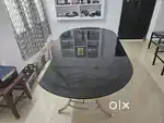 Glass top dining table, 4 month old
