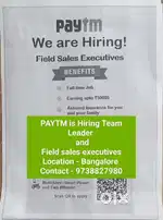 Team leader and filed sales executives for Paytm